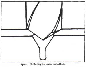 Drilling the center drilled hole