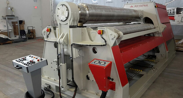 Plate Bending 4 Roll Machine manufactured by Akyapak distributed by American Machine Tools Company