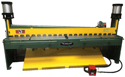 Air Powered Sheet Metal Shear. 10 feet x 14 gauge capacity. CLICK FOR A LARGER PHOTO