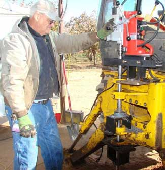 Photo shows Q150 boring bar used in center pin holes.