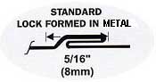 Picture of pittsburg lock formed in sheet metal